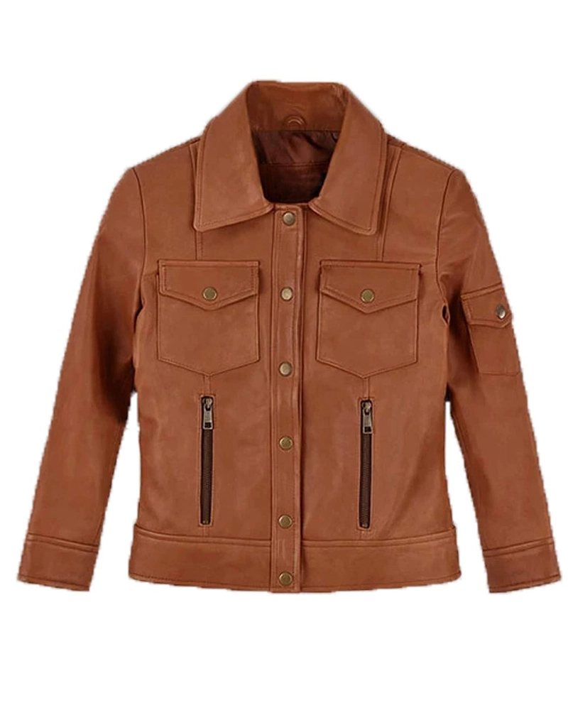Mens-Genuine-Leather-Classic-Biker-Jacket-1 Genuine Leather Classic Biker Jacket - Image 1