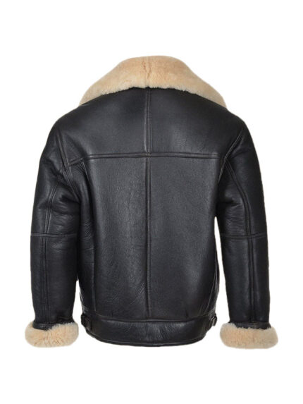 Black Aviator Shearling Jacket