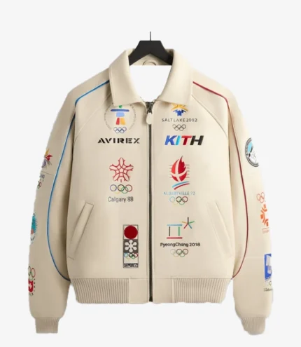 AVIREX Olympics Heritage Leather Bomber Jacket