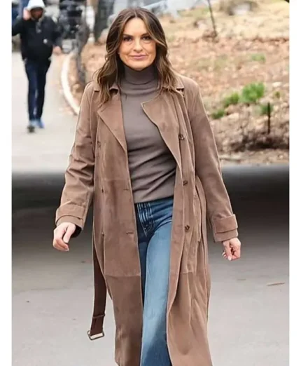 Law and Order SVU Olivia Benson Suede Coat
